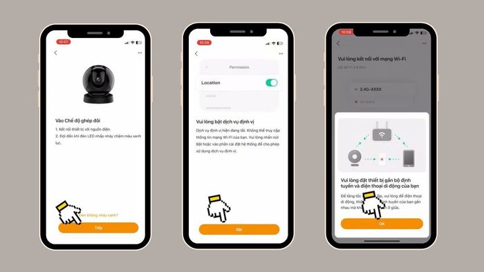 Chi tiết bước 3: Cài đặt lại camera Imou bằng nút Reset sau khi đổi WiFi