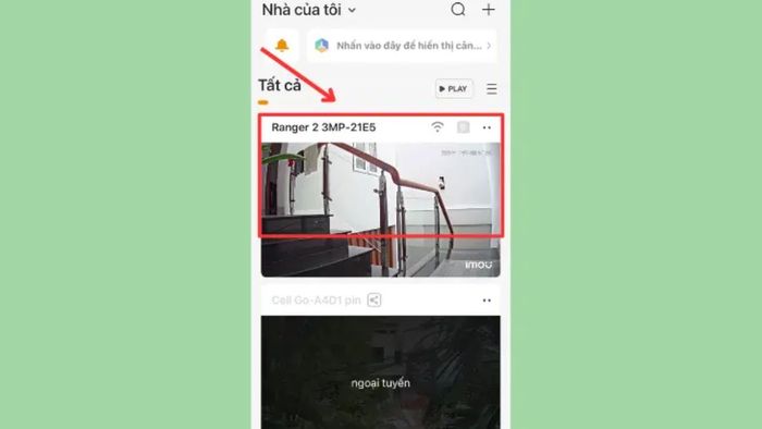 Hướng dẫn đổi tên camera Imou - bước 2