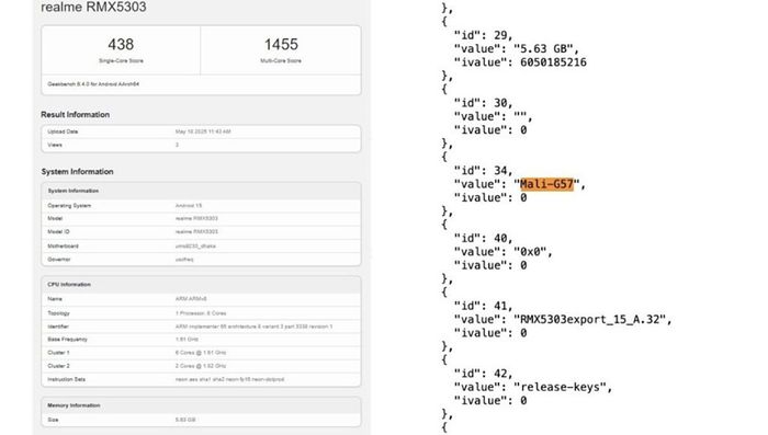 Realme C71 đã chính thức xuất hiện trên Geekbench, mở ra nhiều kỳ vọng về hiệu năng của nó.