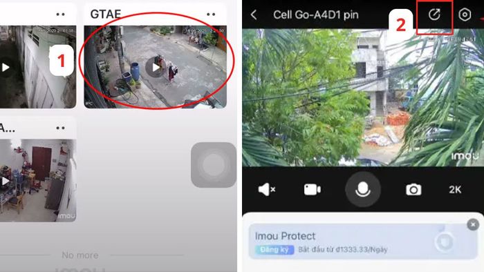 Hướng dẫn chia sẻ mã QR camera Imou - Bước 1