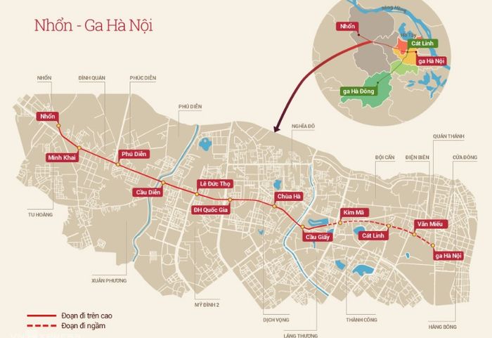 Tuyến metro Nhổn - ga Hà Nội: Hướng dẫn di chuyển, lộ trình 10