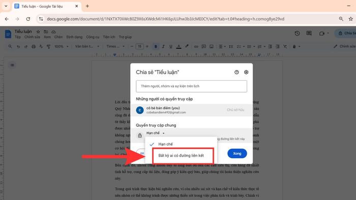 2 phương pháp đơn giản để cấp quyền chỉnh sửa trên Google Docs 5