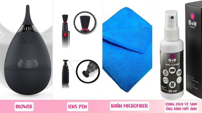 Dụng cụ cần thiết để vệ sinh ống kính máy ảnh