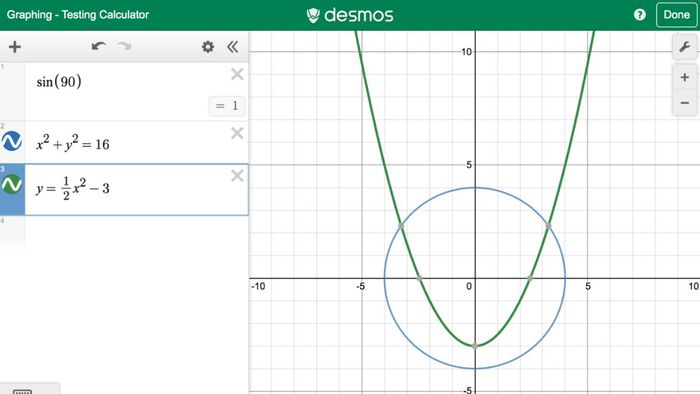 Website vẽ đồ thị hàm số Desmos