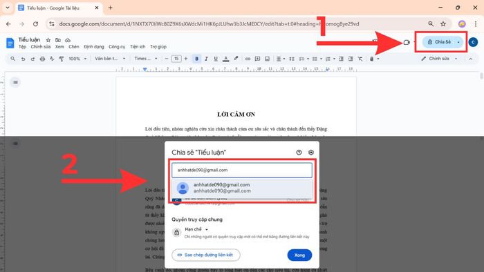 2 phương pháp đơn giản để cấp quyền chỉnh sửa trên Google Docs 2