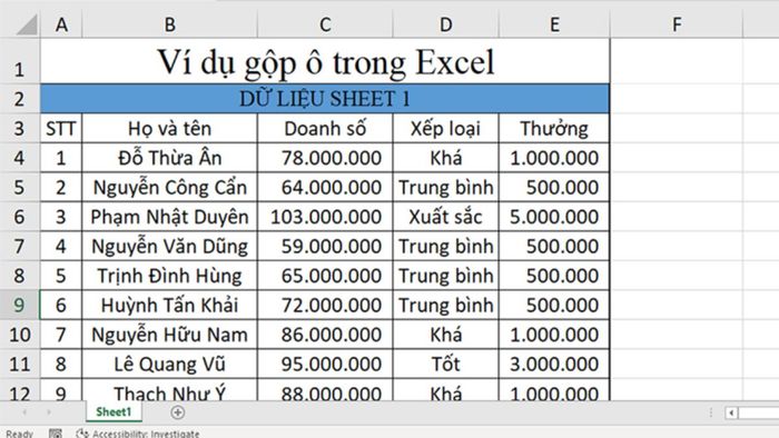 2 cách đơn giản để tạo phím tắt gộp ô trong Excel 8