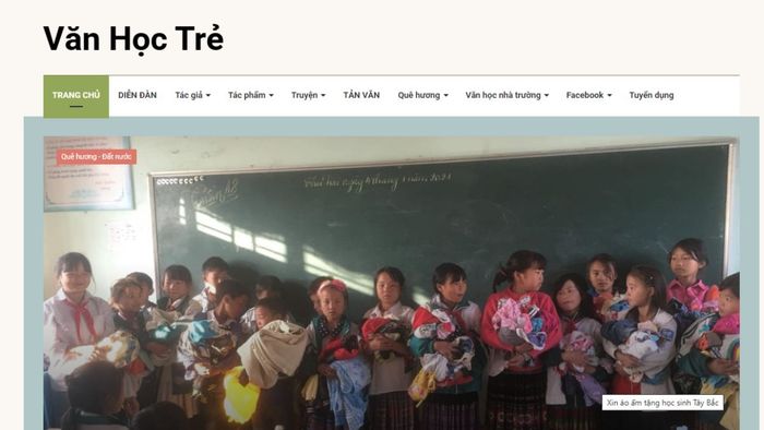 Website học văn miễn phí Văn học trẻ