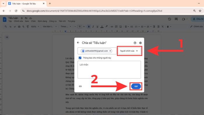 2 phương pháp đơn giản để cấp quyền chỉnh sửa trên Google Docs 3