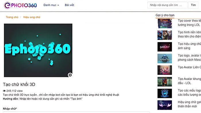 Top các website tạo chữ 3D đẹp nhất