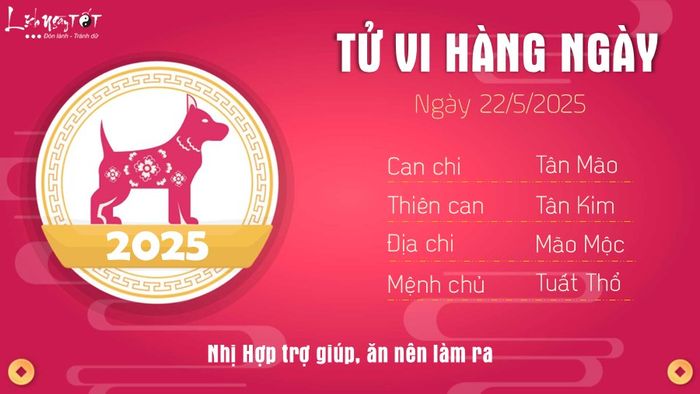 Tử vi hàng ngày 22/5/2025 - Tuất