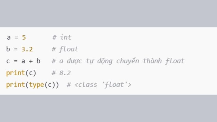 Cách chuyển đổi kiểu dữ liệu trong Python 1