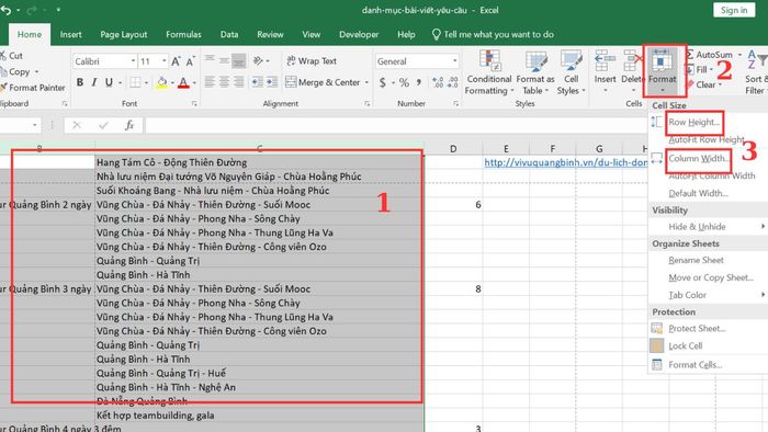 3 phương pháp chỉnh kích thước ô trong Excel theo cm chi tiết 2