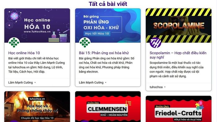 Trang web học hóa 2