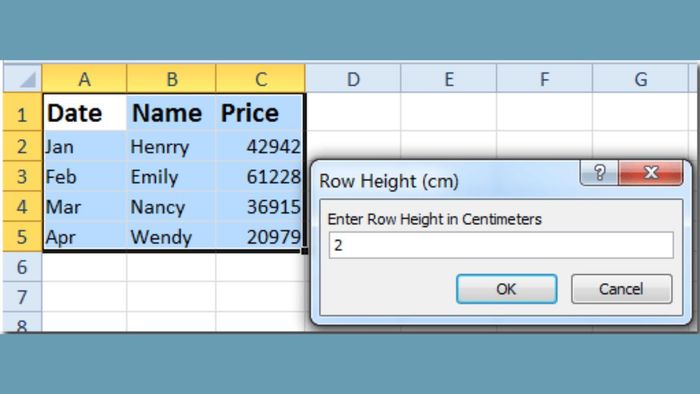 3 cách điều chỉnh kích thước ô trong Excel theo cm chi tiết 7