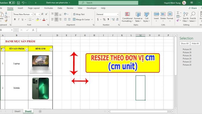 Lợi ích của việc chỉnh kích thước ô Excel theo cm