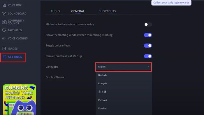 Hướng dẫn thiết lập voice Dubbing AI - bước 2
