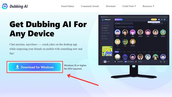 Hướng dẫn tải ứng dụng Dubbing AI - bước 2