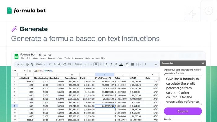 Trình AI tạo công thức Excel miễn phí hiệu quả