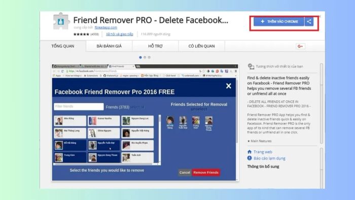 Hướng dẫn sử dụng Friend Remover Pro để hủy kết bạn trên Facebook - bước 1