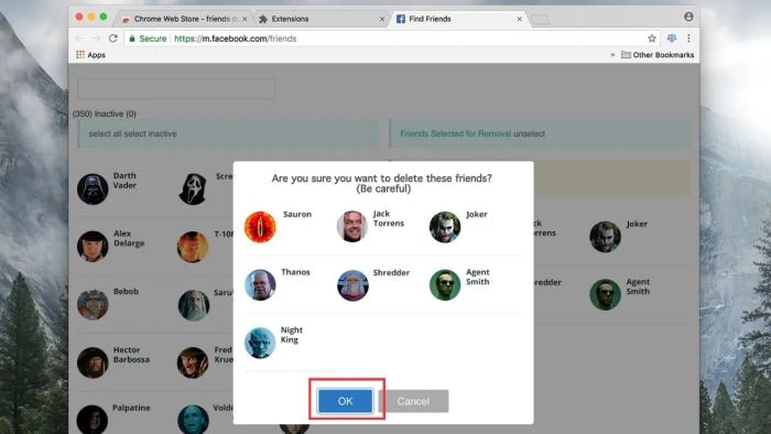 Hướng dẫn dùng phần mềm Extension Friend Remover Free để hủy kết bạn trên Facebook - bước 4