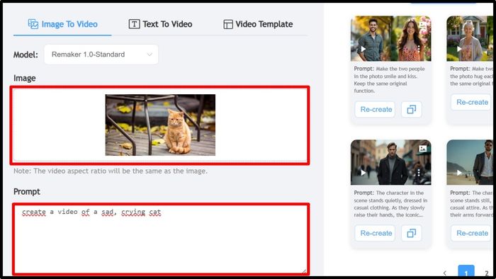 Cách chuyển hình ảnh thành video bằng Remaker AI bước 2