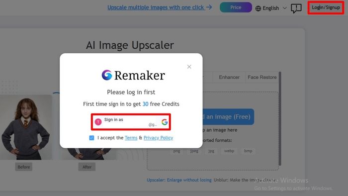 Cách sử dụng Remaker AI bước 2