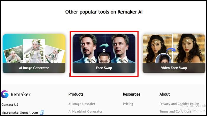 Mẹo dùng Remaker AI hoán đổi mặt bước 1