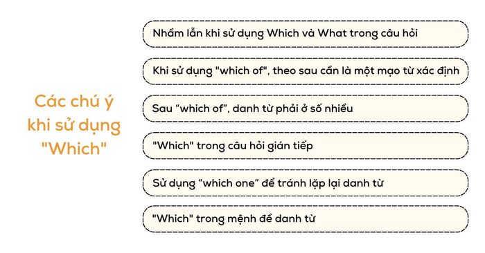 Các lưu ý khi sử dụng từ 