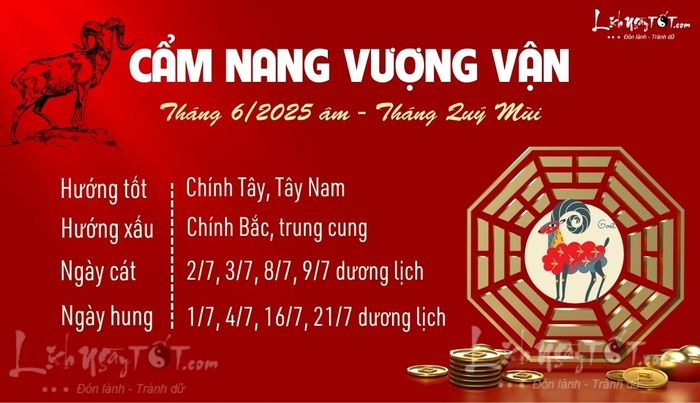 Cẩm nang vượng vận tháng 6 năm 2025 âm lịch