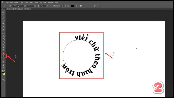 Hướng dẫn tạo chữ uốn cong trong Photoshop bằng công cụ Shape - Bước 2
