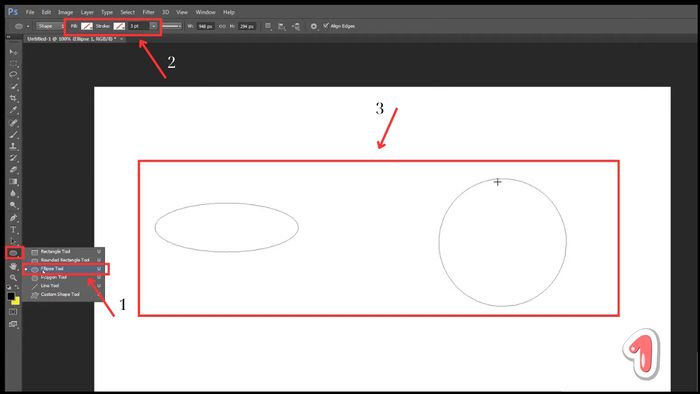 Hướng dẫn tạo chữ uốn cong trong Photoshop bằng công cụ Shape - Bước 1