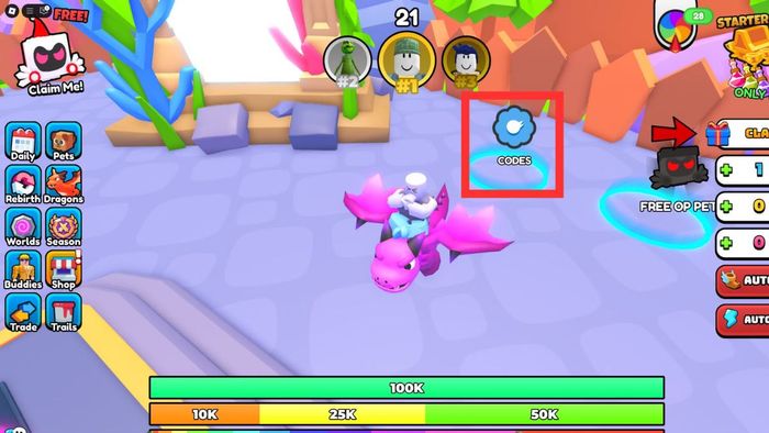 Hướng dẫn cách nhập mã code Dragon Training - Bước 1