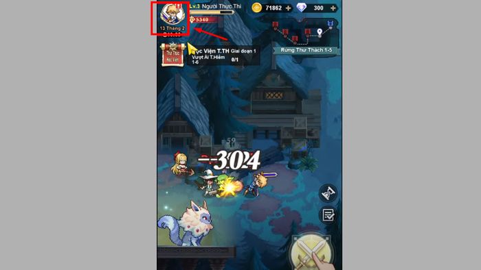 Hướng dẫn nhập code Anh Hùng Pixel bước 1