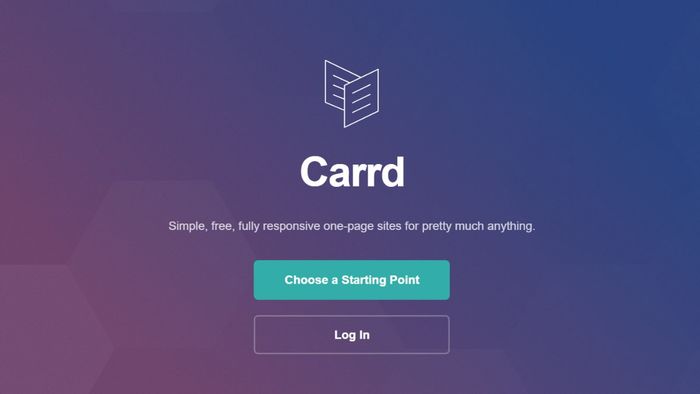 Web tạo link bio đơn giản Carrd