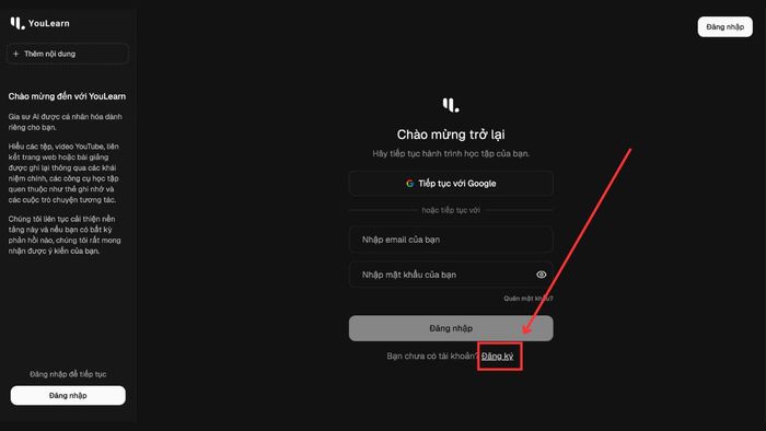 Cách sử dụng YouLearn AI - bước 2