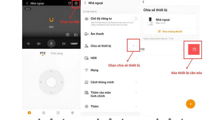 Hướng dẫn chi tiết cách hủy chia sẻ camera Imou