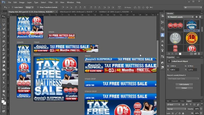 Mỗi Artboard đại diện cho một phần trong cấu trúc website