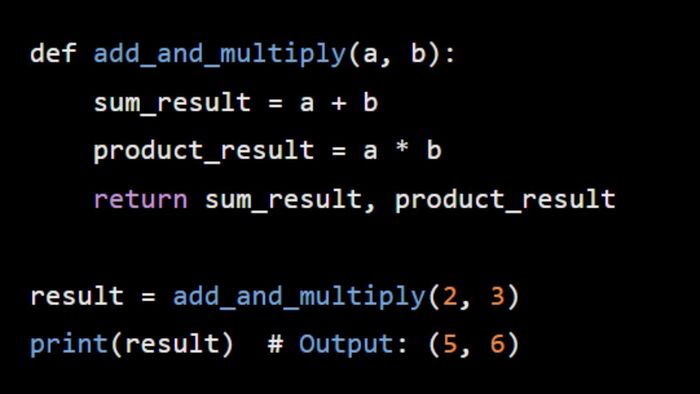 Trả về các kiểu dữ liệu khác nhau trong Python
