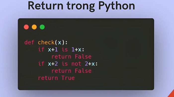 Cú pháp cơ bản của lệnh Return trong Python