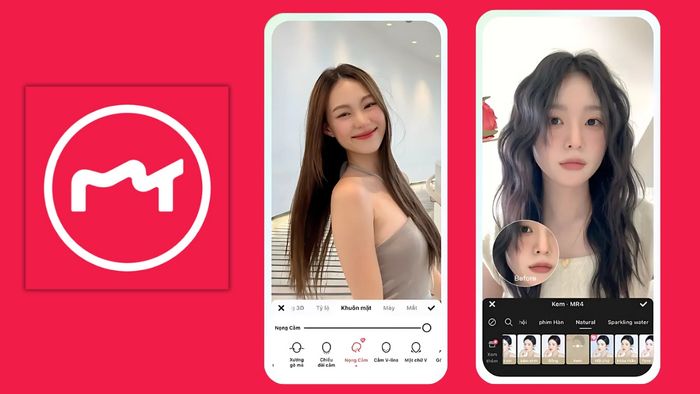 Ứng dụng Meitu có thể sử dụng để chỉnh sửa và bóp mặt giống như trong Photoshop.