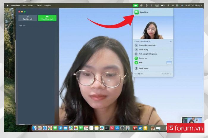 Sử dụng tính năng Trung tâm Màn hình trong cuộc gọi video trên MacBook Air M4 - 6