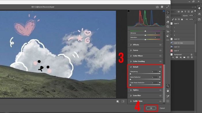 Sử dụng Camera Raw Filter để làm sắc nét ảnh hiệu quả.