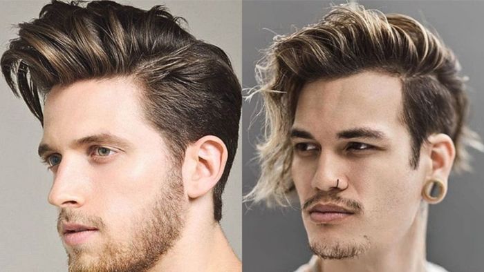 Tóc Pompadour dài