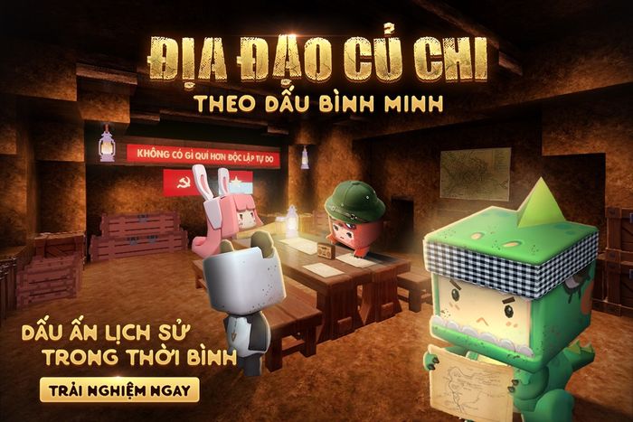 Bản đồ trải nghiệm Địa đạo Củ Chi: Theo dấu bình minh trong Mini World