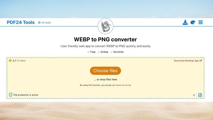 công cụ chuyển đổi Webp sang PNG online không mất phí 4