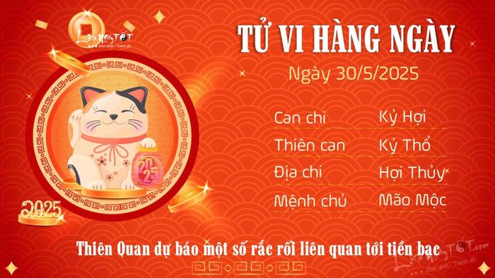 Tử vi hàng ngày 30/5/2025 của 12 con giáp - Tuổi Mão