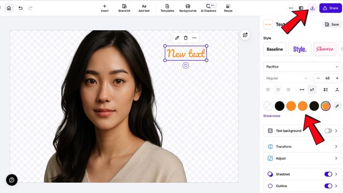 Dùng website PhotoRoom để tạo Sticker từ ảnh đẹp mắt bước 3 (Hình minh họa)