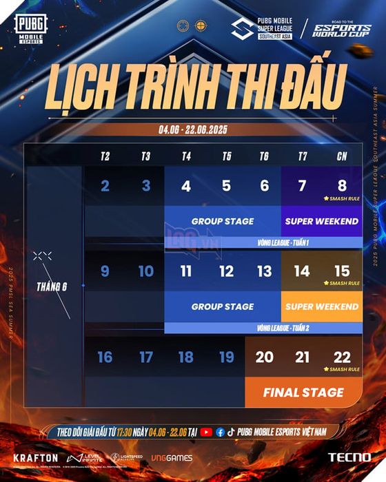 Giải đấu PUBG Mobile lớn nhất khu vực Đông Nam Á tiếp tục giai đoạn Mùa Hè, với mục tiêu hướng tới Esports World Cup 2025 4.