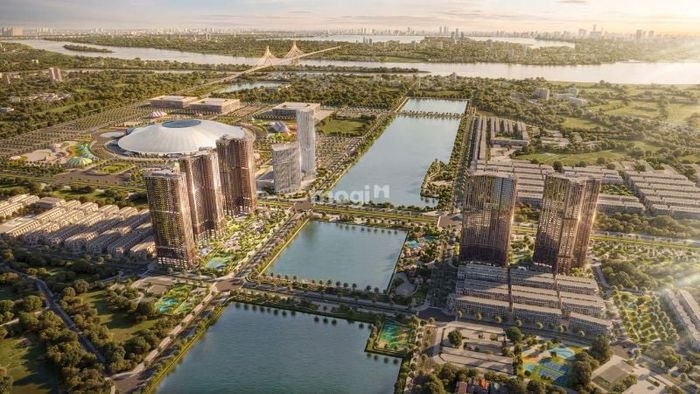 Toàn cảnh của dự án The Cosmopolitan – Vinhomes Global Gate, nhìn từ góc độ tổng thể.