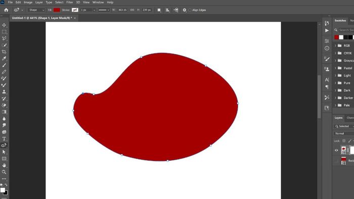 Tạo mặt nạ vector từ đường Path